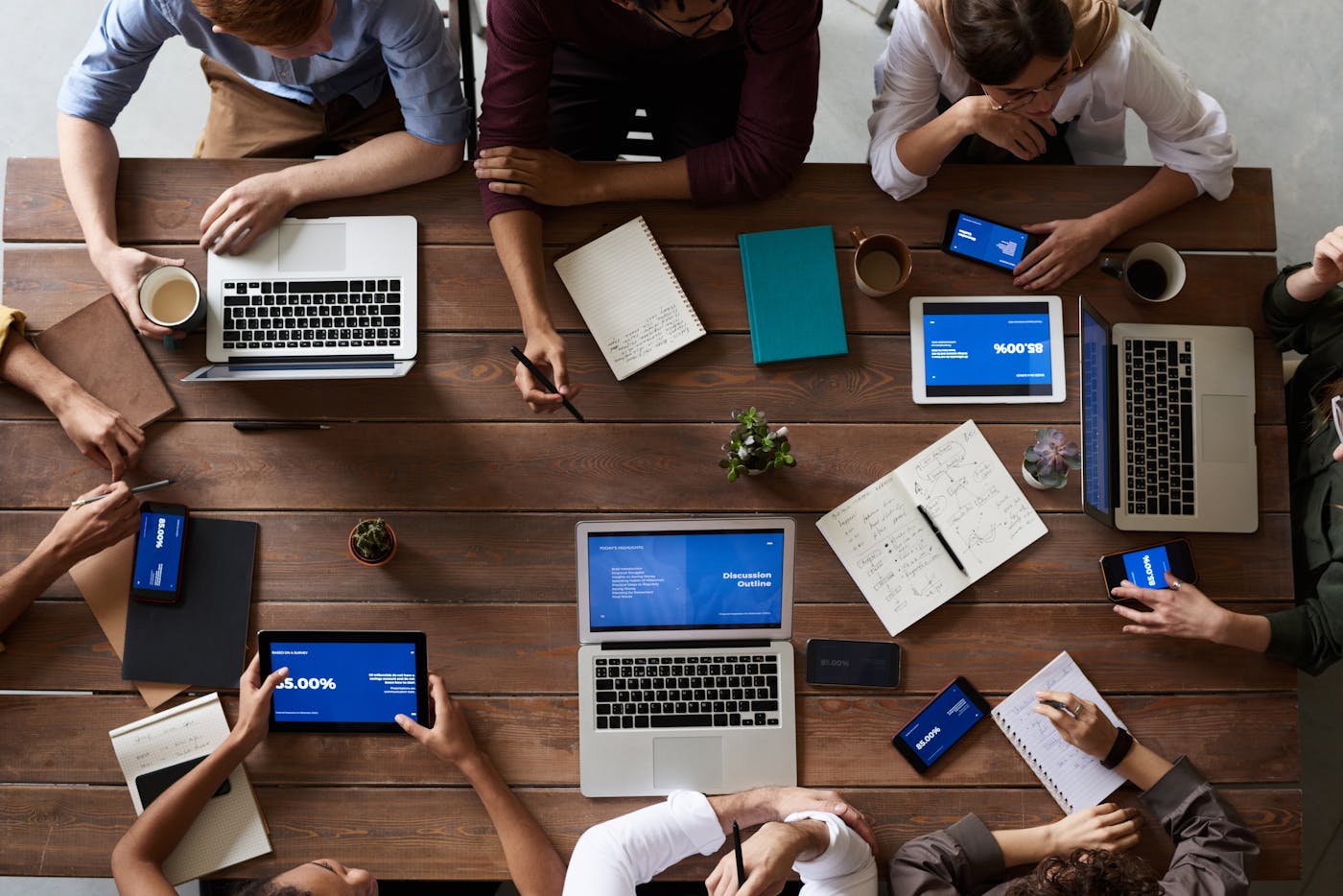 Marketing team workspace representing form and analytics protection